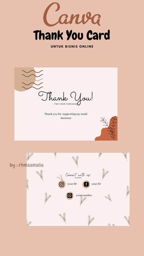 Coffee Shop Business Card, Thank U Cards, Instagram Design Layout, Candle Logo, Kids Toy Store, Business Branding Inspiration, Small Business Cards, Packaging Ideas Business, Small Business Packaging Ideas