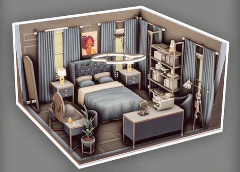 Sims 4 Lounge Room Ideas, Sims 4 Parents Bedroom, Modern Luxe Bedroom, Sims Bedroom, Sims Design, Huge Bedrooms, Parents Bedroom, Sims Builds, Sims 4 Bedroom