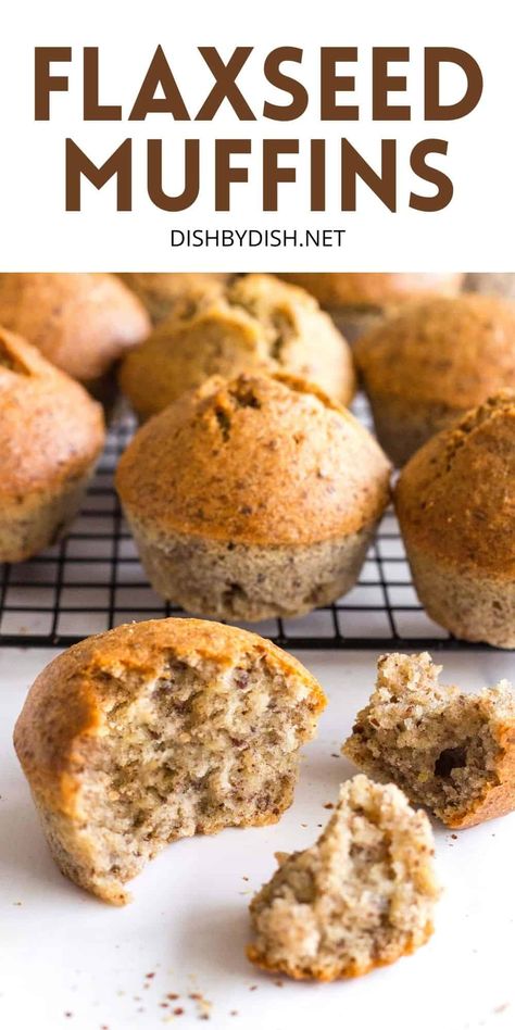 Slightly sweetened with a hint of cinnamon, these easy flaxseed muffins are tender with a moist crumb and perfect for breakfast or an anytime snack! Super easy to make, with flaxseed meal being the secret ingredient for extra fiber, this recipe for flax muffins is totally gluten-free and dairy-free too, but no one would know! Bake a batch or two and freeze to enjoy homemade muffins anytime! | flax muffins | flaxseed recipes | flax recipes | gluten free muffins | gluten free dairy free recipes Flax Recipes, Flaxseed Recipes, Flaxseed Muffins, Flax Seed Muffins, Flax Muffins, Flaxseed Meal, Healthy Nutrition Plan, Recipes Gluten Free, Flax Seed Recipes