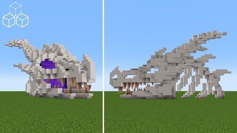 How to Build a Dragon Skull Portal | Minecraft Tutorial - YouTube Skull Minecraft, Minecraft Dragon Build, Minecraft Dragon, Minecraft Skull, Minecraft Heads, Skull Statue, Minecraft Inspo, Dragon Egg, Dragon Head