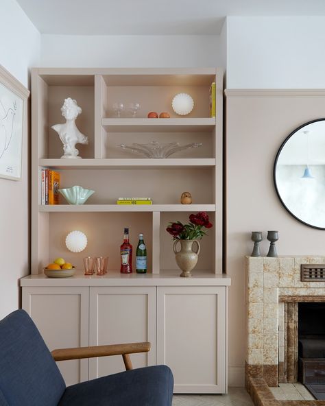 Swipe to see the before <<< our alcove at every stage (from pre-decoration through to fully installed) We can make your alcoves completely bespoke - whether you’re looking for storage or to display your ornaments - or like this example which is a perfect balance of both. Beautifully shot by @annastathakiphoto #joinery #londonjoinery #woodwork Alcove Units, Alcove Storage, Alcove Cupboards, Media Walls, Joinery Design, Unique Furniture Pieces, Media Wall, Bespoke Furniture, East London