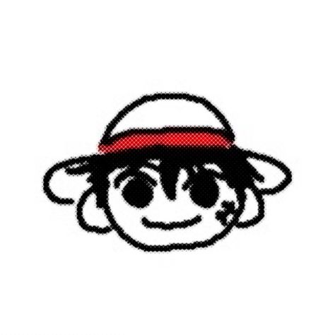 Cute Luffy One Piece, Luffy Cute Icon, Luffy Doodle, Luffy Silly, Luffy Pfp Manga, One Piece Doodle, Mini Luffy, Luffy Manga Icon, One Piece Manga Icons