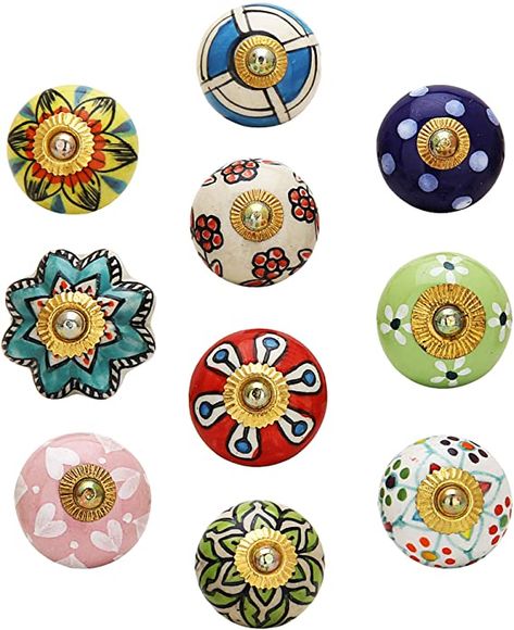 Quirky Kitchen Decor, Handmade Knobs, Wardrobe Knob, Dresser Drawer Knobs, Pottery Flower, Antique Door Knobs, Painted Cupboards, Ceramic Door Knobs, Color Ceramic