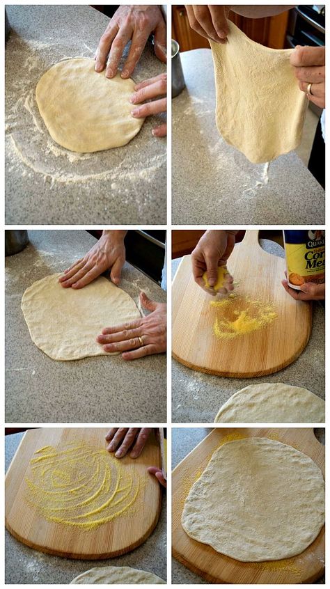 Perfect Pizza Dough - A Family Feast® Homeade Pizza Dough, Cornmeal Pizza Crust, Flatbread Dinner, Pizza With Prosciutto, Perfect Pizza Crust, Cornmeal Recipes, Sunday Cooking, Barbecue Pizza, Homemade Pizza Dough Easy