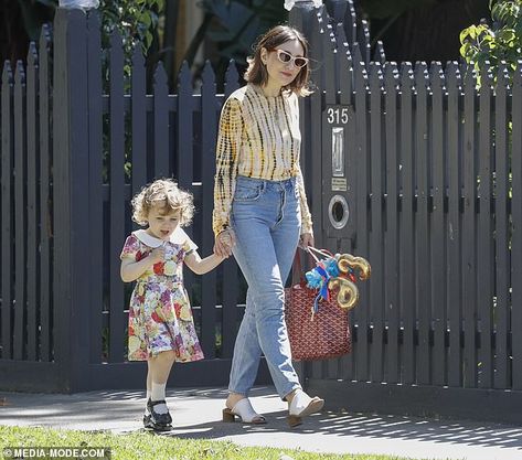 Zoe Foster Blake Style, Zoe Blake Books, Zoe Foster Blake, Goyard Handbags, Long White Socks, White Leather Sandals, Floral Frocks, Pink Cat, White Sock