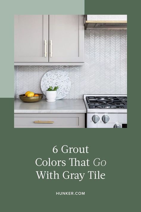 Below are six options for grout colors that will bring out the best in your gray tile. #hunkerhome #grout #greygrout #groutcolorideas Grey Tile Grout, Tile Grout Color, Colours That Go With Grey, Grout Colors, Gray Tile, Coloured Grout, Grey Grout, Cement Floor, Grey Tiles