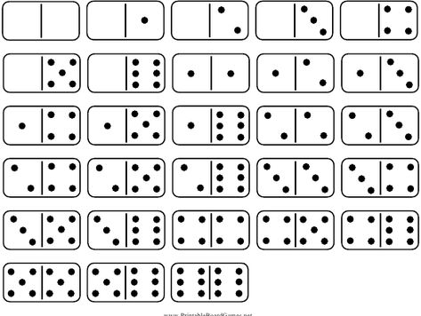 Domino Game Template - Double-Six Set Download Printable PDF | Templateroller Domino Template, Domino Games, Game Template, Dominoes Set, Edible Printing, Edible Cake Toppers, Edible Cake, Activity Sheets, Paper Template