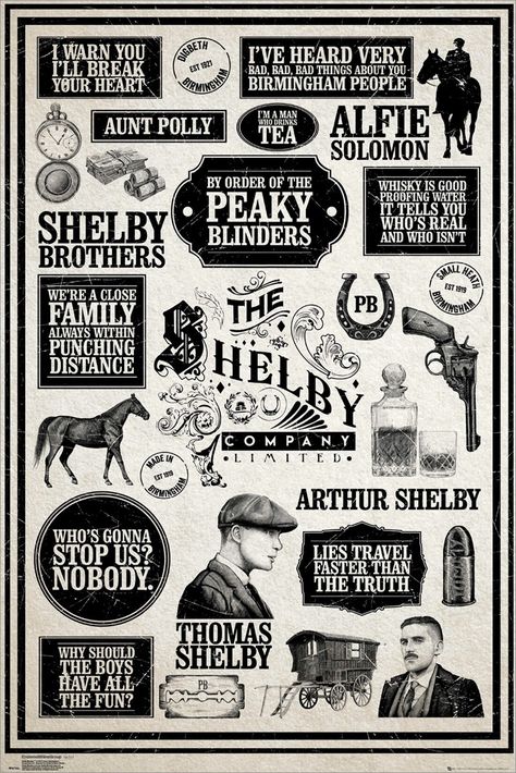 Peaky Blinders Theme, Poster Infographic, Alfie Solomons, Peaky Blinders Series, Peaky Blinders Poster, Peaky Blinders Wallpaper, Peaky Blinders Thomas, Family Motto, Peaky Blinders Tommy Shelby