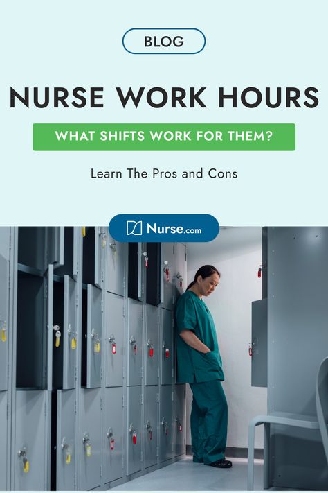 How Many Hours Do Nurses Work — What Shifts Work for Them?

Nurses are voicing their need for flexible schedules to maintain a healthy work-life balance. If you had a choice, would you work an 8-hour shift or a 12-hour shift?

#NurseDotCom #Nurse #Nursing #NurseLife Nursing License, Community Nursing, 12 Hour Shifts, Professional Nurse, Psychiatric Nursing, Shift Work, Emergency Nursing, Nursing Jobs, Healthy Work