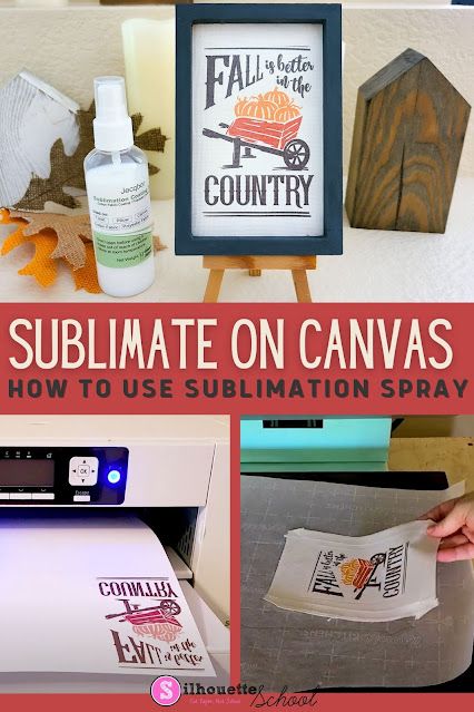 Sublimate On Canvas, Sublimation On Canvas, Silhouette School Blog, Sublimation Gifts, Sublimation Ideas Projects Inspiration, Silhouette Canvas, Silhouette School, Silhouette Tutorials, Free Silhouette