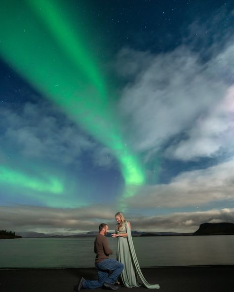 I am absolutely obsessed with these photos… @ag_outdoors is such a goddess and looked absolutely stunning for her surprise proposal ✨ @rt2389 managed to surprise also me and @worldiceland when he popped the question 💍 It’s so magical to have such a big moment under northern lights dancing…in the middle of nowhere in Iceland 🇮🇸 Photography @worldiceland @astfangin.is He Popped The Question, Also Me, Popped The Question, Iceland Photography, In The Middle Of Nowhere, Middle Of Nowhere, Surprise Proposal, A Goddess, The Question