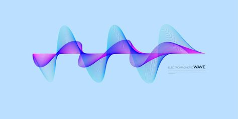 Electromagnetic Waves Poster, Electromagnetic Waves Art, Sound Waves Illustration, Interference Of Waves Physics, Radio Waves Electromagnetic Spectrum, Wave Vector, Electromagnetic Waves, Digital Wave, Lines Background