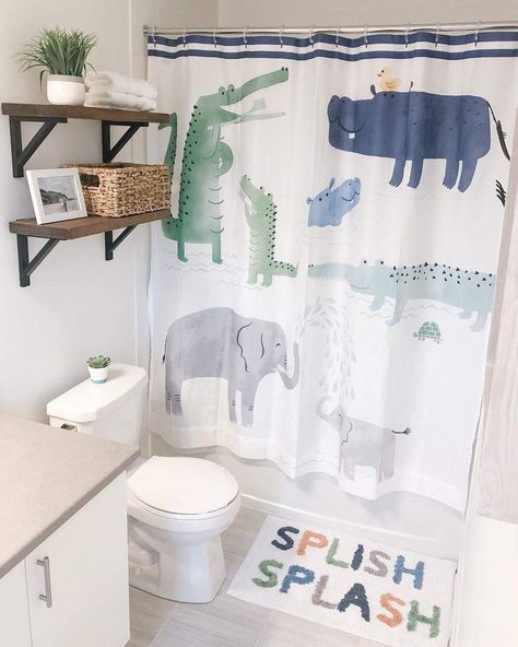 Boys Bathroom Ideas Toddler, Neutral Kids Bathroom Ideas, Unisex Kids Bathroom Ideas, Boy Bathroom Ideas, Neutral Kids Bathroom, Gender Neutral Kids Bathroom, Small Kids Bathroom