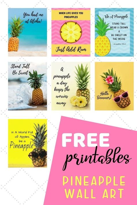 Be Like A Pineapple Quote, Pineapple Quotes Funny, Pinapple Party, Diy Pineapple Decor, Pineapple Quotes, Be Like A Pineapple, Printable Budget Sheets, Pineapple Printable, Pineapple Theme