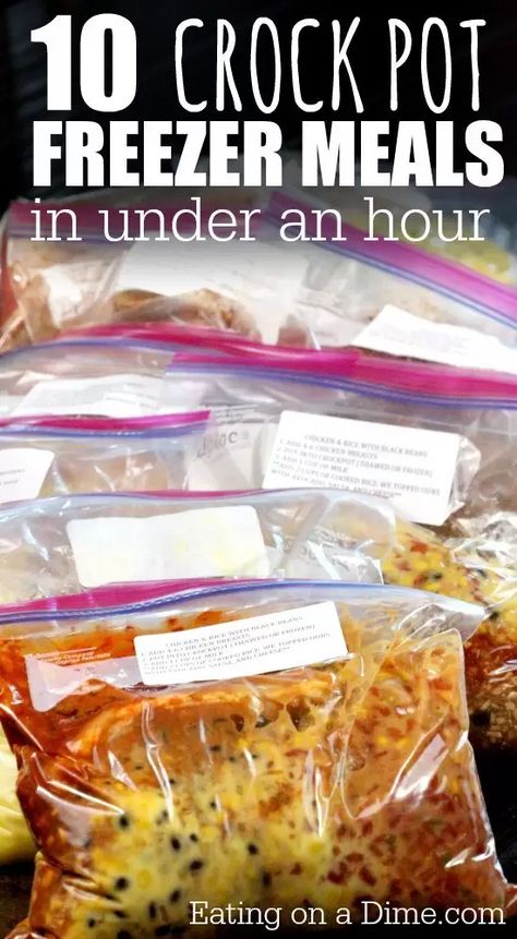 Crock Pot Freezer Meals, Chicken Smothered, Crockpot Dinner Recipes, Dip Sandwiches, Freezer Dinners, Smothered Pork, Slow Cooker Freezer Meals, Freezer Friendly Meals, Freezable Meals