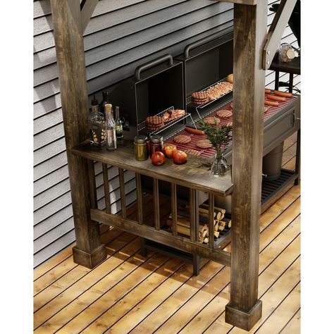 Outdoor BBQ Grill Gazebo with Metal Roof - Bed Bath & Beyond - 40827228 Gazebo With Metal Roof, Outdoor Bbq Grill, Grill Gazebo, Outdoor Bbq, Metal Roof, Bbq Grill, Garden Patio, Patio Design, Patio Garden