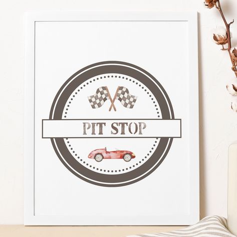 Pit Stop Sign, Car Birthday Party Decorations, Red Race Car, Cars Birthday Party Decorations, Fairy Baby Showers, Car Birthday Party, Red Race, Race Car Birthday Party, Race Party