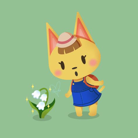 Katie Animal Crossing, Katie Animal, Animal Crossing Cats, Animal Crossing Fan Art, Leaf Animals, Silly Animals, Animal Games, Gorillaz, New Leaf