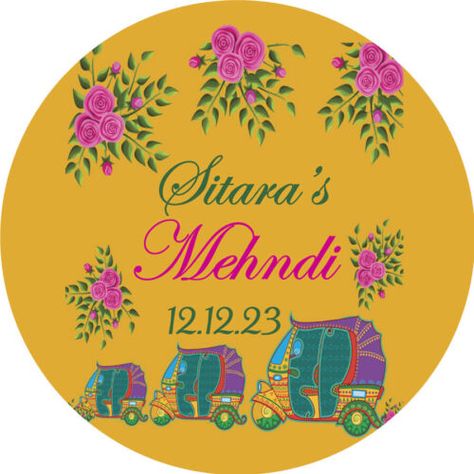 Henna Stickers, Celebration Stickers, Sweet Cone, Sweet Cones, Wedding Mehndi, Sticker Designs, Inkjet Printing, Wedding Stickers, Personalised Wedding