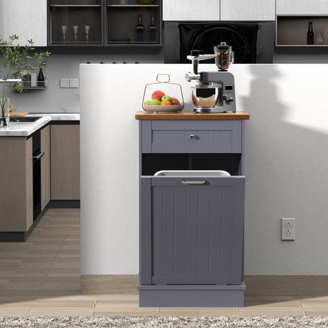 Beadboard Kitchen Island, Tilt Out Trash Cabinet, Trash Cabinet, Beadboard Kitchen, Bin Cabinet, Laundry Cabinet, Trash Can Cabinet, Kitchen Safety, Laundry Cabinets