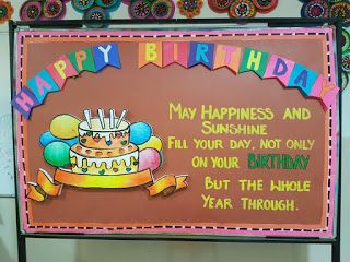 Art ,Craft ideas and bulletin boards for elementary schools: Birthday Bulletin Board #happybirthday #birthday #bulletinboard Birthday Notice Board Ideas, Birthday Wishes Letter, Birthday Bulletin Board Ideas, Birthday Display Board, Bulletin Boards For Elementary, Notice Board Decoration, School Reference, Birthday Bulletin Board, Art Craft Ideas