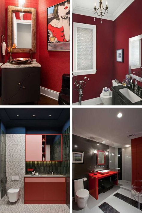 gray bathroom tips | bathroom decors | bathroom goals | gray bathrooms | bathrooms decor | red bathroom decors | white bathroom design | Black White Grey Bathroom, Red Bathroom Ideas, Gray Bathrooms, Grey Bathroom Interior, Bathrooms Decor, Red Bathroom Decor, Green Bathroom Furniture, Black Bathroom Decor, Bathroom Tips