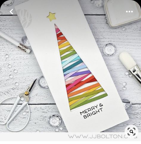 Diy Stamped Cards Ideas, Christmas Tree Handmade Cards, Christmas Card Scrapbook, Christmas Card Collage Ideas, Quilling Christmas Cards Simple, Simple Christmas Cards For Kids, Hand Made Christmas Cards, Christmas Cards Diy Handmade, Cute Christmas Cards Handmade