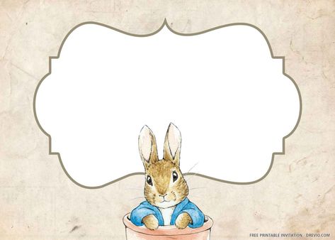 (FREE PRINTABLE) – Peter Rabbit Birthday Invitation Templates | Download Hundreds FREE PRINTABLE Birthday Invitation Templates Peter Rabbit Printables, Rabbit Template, Rabbit Invitation, 1st Birthday Invitation Template, Peter Rabbit Birthday, Rabbit Birthday, Peter Rabbit Party, Free Printable Templates, Peter Rabbit And Friends