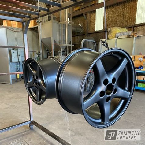 Powder Coating: Wheels,Matte Black PSS-4455,Rims,18" Aluminum Rims Aluminum Rims, Powder Coating, Fast Cars, Matte Black, Black