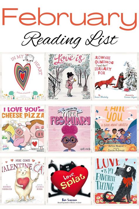 Welcome to February! This month is all about love and family, so it's the perfect time to snuggle up with your little ones and share a great children's picture book. In this post, you'll discover a list of heartwarming picture books to read with your little ones. Check out this list if you're looking for the perfect valentine's day books to read during February. If you're looking for an inexpensive Valentine's day gift for kids, consider gifting them a book. February Read Alouds, I Love To Read Month, Valentine's Box Ideas, Welcome To February, February Reading, Books Recommendation, February Classroom, Valentines Day Book, February Activity