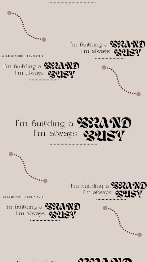 "I'm Building a Brand, I'm always Busy" Quote of the day for branding agencies, social media agencies, and anyone building their brand on the daily. Keep it up! Busy Quote, Branding Quotes, Modern Marketing, Building A Brand, Social Media Agency, Media Agency, Social Media Management, Business Quotes, Content Creation