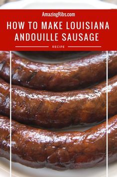 Homemade Andouille Sausage, Homemade Bratwurst Recipes, Boudin Sausage, Andouille Sausage Recipes, Meat Curing, Sausage Making Recipes, Cajun Sausage, Homemade Sausage Recipes, Louisiana Creole