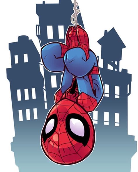 Spidey Kawaii Spiderman, Derek Laufman, Chibi Marvel, Avengers Cartoon, Marvel Cartoons, Marvel Drawings, Pahlawan Super, Chibi Characters, Marvel Wallpaper