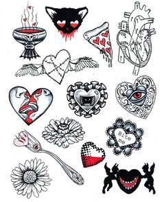 Tattoos Friday 13th Tattoo, Valentines Tattoo, Tatuaje Hello Kitty, Flash Art Tattoos, Tree Tattoo Men, Celtic Cross Tattoos, Piercings Ideas, Kunst Tattoos, Cross Tattoos