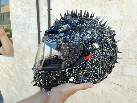 Woman Motorcycle Helmet, Woman’s Motorcycle Helmet, Goth Motorcycle Helmet, Decorated Motorcycle Helmet, Bedazzled Motorcycle Helmet, Motorcycle Helmets For Women, Duke Motorcycle, Motorcycle Helmet Design, Womens Motorcycle Helmets