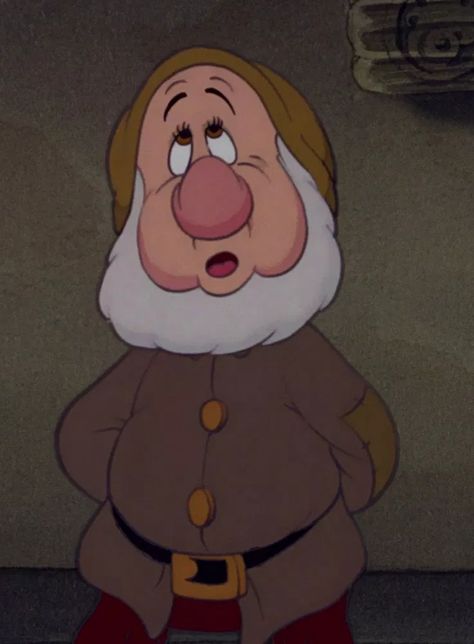 Sneezy is one of the seven dwarfs in Disney's 1937 animated film Snow White and the Seven Dwarfs. Though designing the dwarfs was relatively easy, animating them proved to be difficult, as the animators, already finding human figures difficult to animate, now had to animate'ill-formed' human figures. Vladimir Tytla noted that the dwarfs should walk with a swing to their hips, and Fred Moore commented that the dwarfs had to move a little more quickly to keep up with the human characters. Sims Disney, Fred Moore, Disney Princess Challenge, Snow White Characters, Red Song, Snow White Prince, Book Journals, Seven Dwarfs Mine Train, Disney Drawing