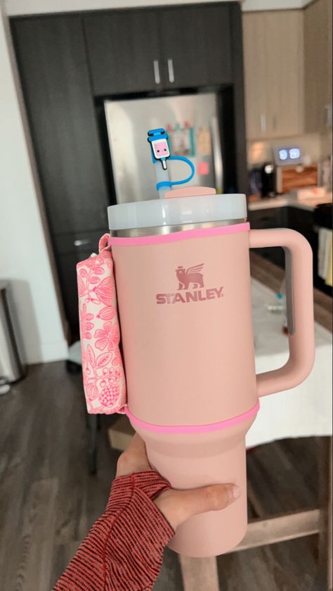 Stanley cup, Stanley accessories Cute Stanley Accessories, Stanley Cup Accessories Diy, Stanley Cup 40 Oz Aesthetic, Light Pink Stanley Cup Aesthetic, Cute Stanley Cups, Stanley Cup Designs, Stanley Cup With Accessories, Stanley Cup Accessories, Stanley Cup Aesthetic