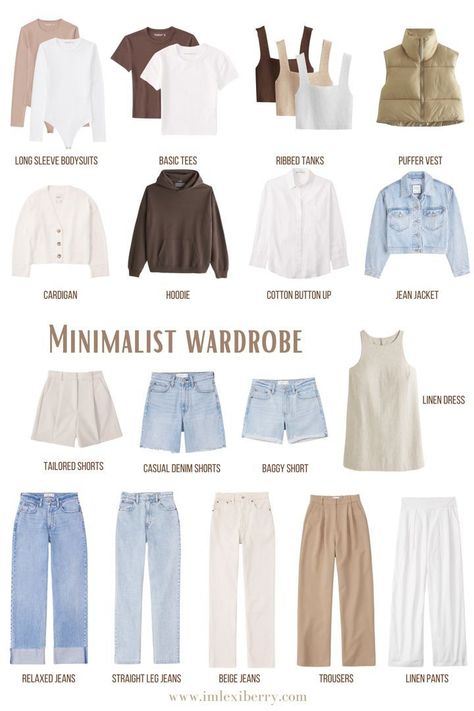 Minimal Style Outfits, Minimalist Wardrobe Capsule, Capsule Wardrobe Women, Fashion Capsule Wardrobe, Everyday Fashion Outfits, Casual Day Outfits, Quick Outfits, Easy Trendy Outfits, Minimalist Wardrobe