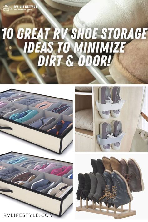 Camper Shoe Storage Ideas, Camper Shoe Storage, Rv Shoe Storage Ideas, Rv Shoe Storage, Rv Gear, Shoe Drawer, Shoe Organization, Shoe Storage Ideas, Weekend Camping Trip