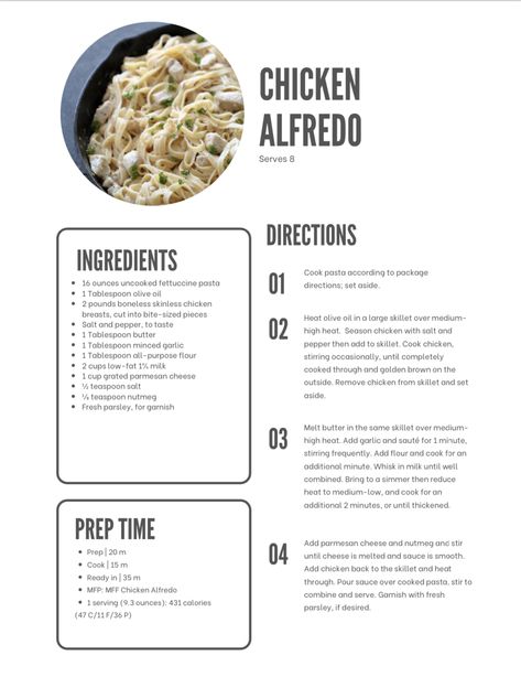 Elyse Ellis, Iifym Recipes, Macro Meal Plan, Macro Nutrition, Macros Diet, Macro Friendly Recipes, High Protein Low Calorie, Macro Meals, Chicken Alfredo