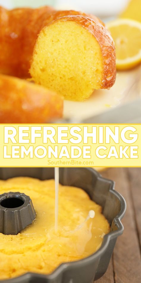 Lemonade Cake Lemonade Cake Recipe, Easy Lemonade, Lemon Cake Mix Recipe, Lemon Bundt Cake Recipe, Lemonade Cake, Lemon Cakes, Cake Mug, Lemon Bundt Cake, Cake Mixes