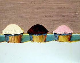 Neopolitan Cupcakes, Wayne Thiebaud Cakes, Neapolitan Cupcakes, Cakes Aesthetic, Cake Art Print, Cupcake Illustration, Cupcake Drawing, Cake Drawing, Wayne Thiebaud