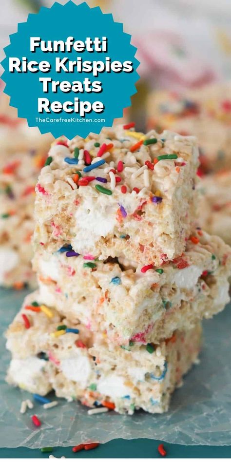 Funfetti Rice Krispie Treats, Cocoa Krispies, Funfetti Cake Mix, Easy Lunch Boxes, Krispie Treats Recipe, Fruity Pebbles, Rice Crispy Treats, Perfect Cookie, Crispy Treats