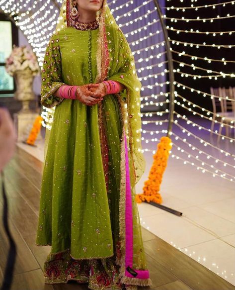 Dholki Dress, Afghani Frock, Mayon Dress, Mayon Dresses, Mehndi Bride, Bridal Mehndi Dresses, Muslim Bridal, Mehndi Dress, Desi Wedding Dresses