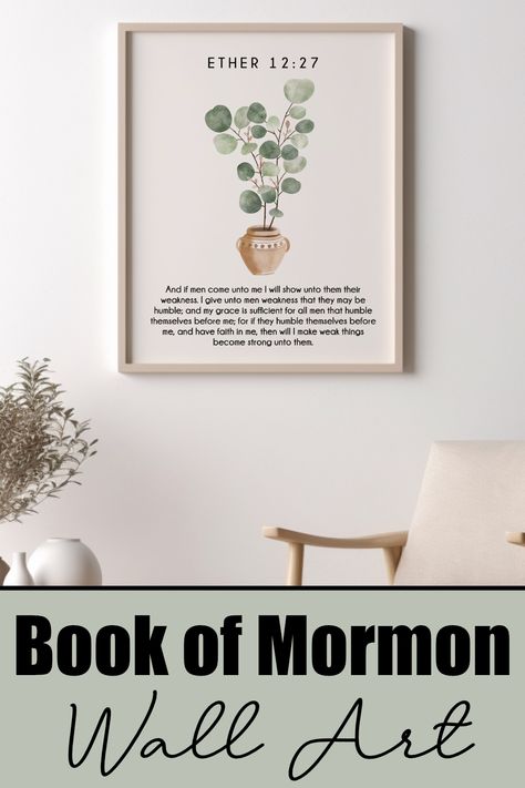 Display this beautiful digital print to bring joy and peace into your home.

Book of Mormon scripture Ether 12:27. Book Of Mormon Scriptures, Mormon Scriptures, Lds Gifts, Come Unto Me, Joy And Peace, Book Of Mormon, Scripture Art, Digital Prints, Wall Art