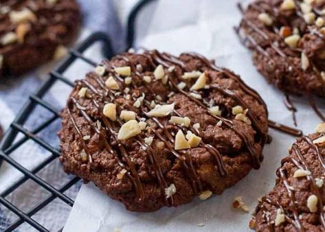 Chewy Chocolate Hazelnut Cookies - Chocolate with Grace Chocolate Hazelnut Cookies, Cream Cheese Sugar Cookies, Country Crock, Hazelnut Cookies, Basic Cookies, Best Sugar Cookie Recipe, Toffee Cookies, Chocolate Cookie Dough, Christmas Cookie Exchange