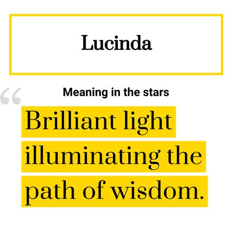 Meaning of the name Lucinda With Meaning, Names With Meaning, Meant To Be