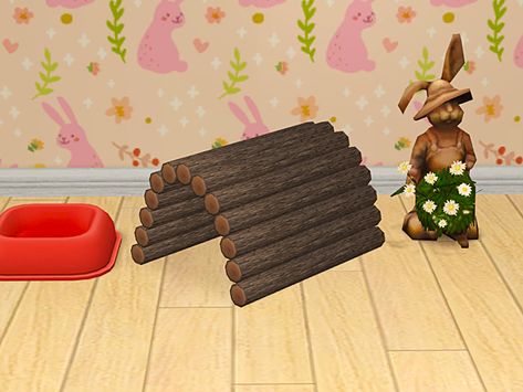 Sims 2 Pets, Rabbit Pen, Rabbit House, Wooden Rabbit, Pet Bunny, Cc Sims, Sims 4 Game, The Bunny, Sims 4 Custom Content