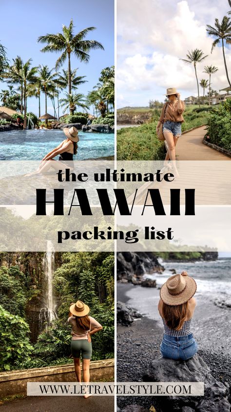 What to Pack for Hawaii: The Ultimate Hawaii Packing List · Le Travel Style Hawaii Vacation Outfits, Pack For Hawaii, Travel To Hawaii, Hawaii Trip Planning, Hawaii Packing List, Hawaii Packing, Beach Vacation Packing, Beach Vacation Packing List, Oahu Vacation