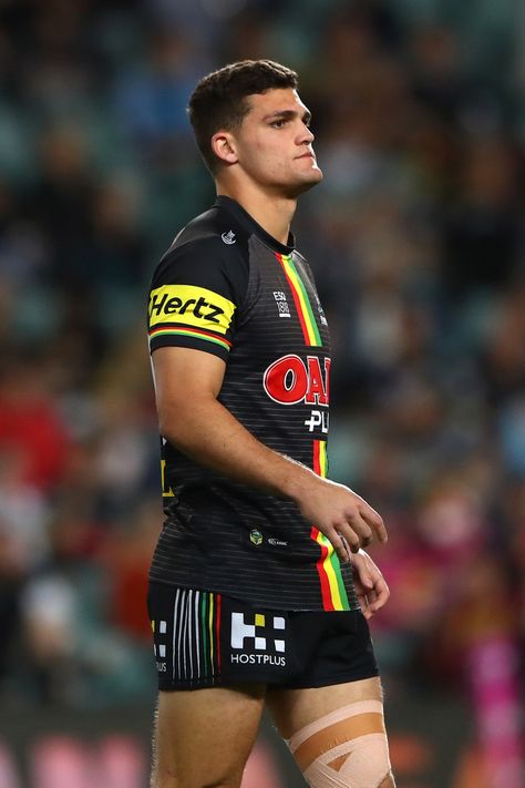 Nathan Cleary of the Panthers Rugby League Players, Nathan Cleary Nrl, Panthers Nrl, Nathan Cleary, Hot Rugby Players, Rugby Boys, Penrith Panthers, Flash Warning, Ryan Guzman